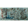 Paul Ulan-Taylor, Hunan Rabbit and Shrewsbury Boar, mixed media on canvas, 72 x 158 cm (28⅜ x 62¼ in), 2017 SOLD